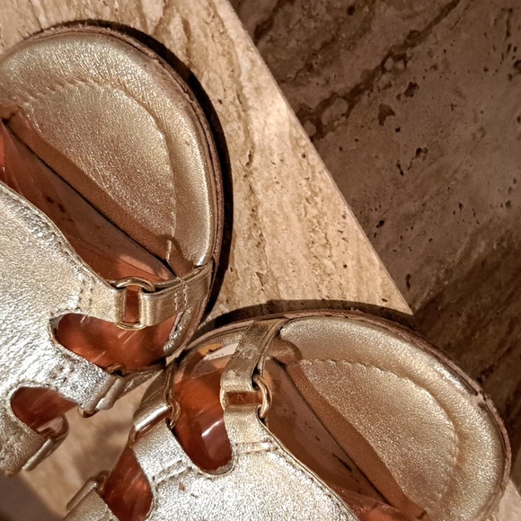 L.A.M.B Y2K gold gladiator sandals 8 - Picture 8 of 8